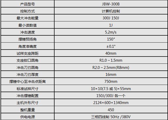 JBW-300B/300J微机屏显半自动冲击试验机