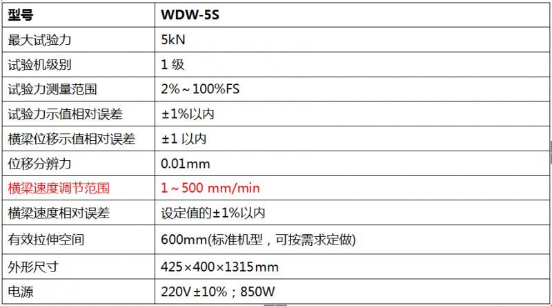 5000N数显式电子万能试验机